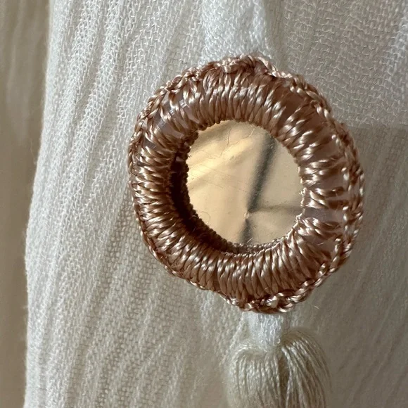 Ocean Drive Clothing Co.•mini tube dress•large•100% rayon•fringe/tassel/mirror - Picture 13 of 16